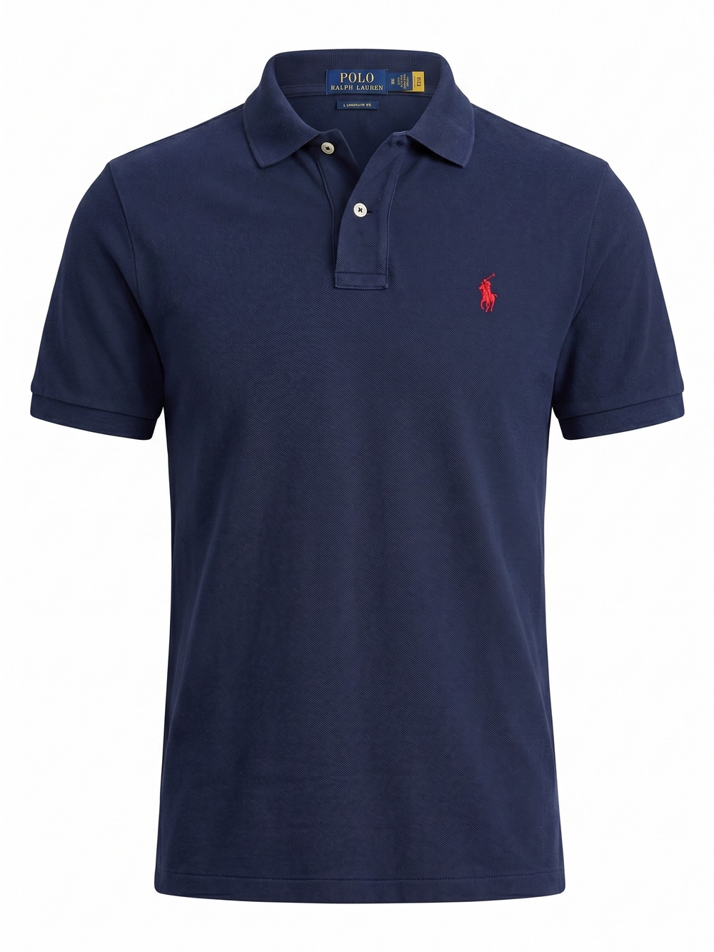 Polo by Ralph Lauren Men's Classic Navy Polo Shirt with Red Pony Size Large